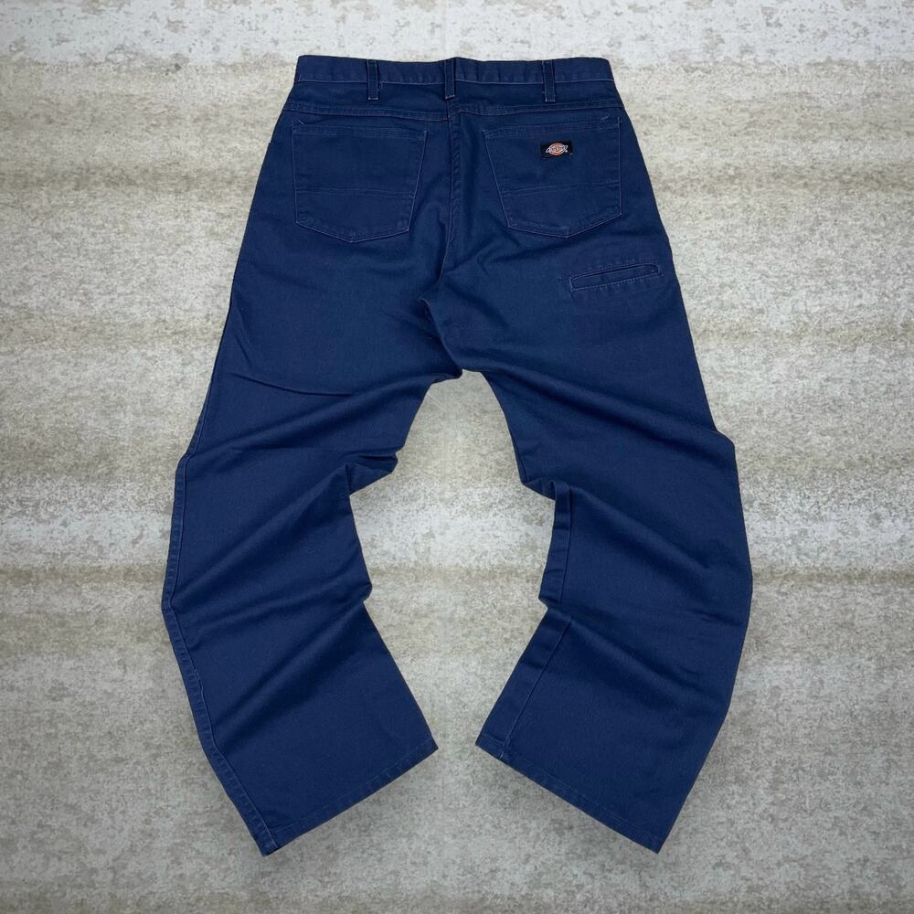 Vintage 90s Dickies Carpenter Pants 34x32 Relaxed Navy Blue Dungarees Work